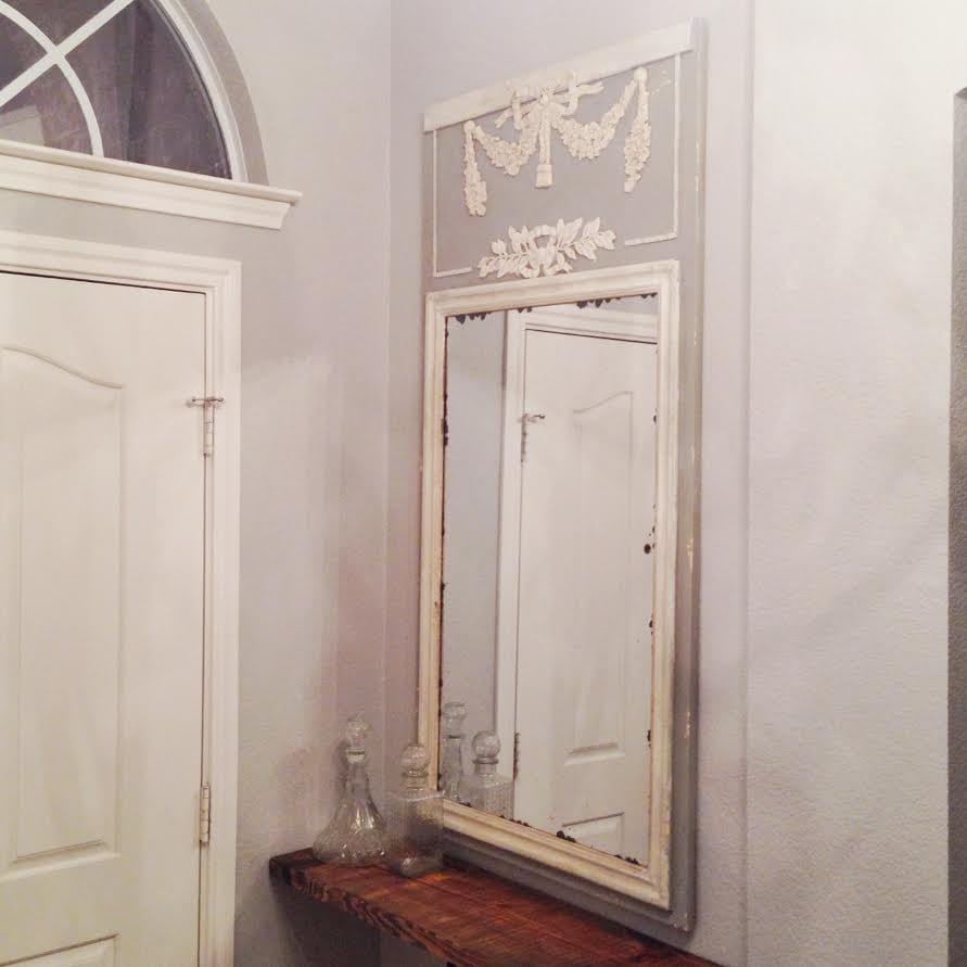 grey bow mirror